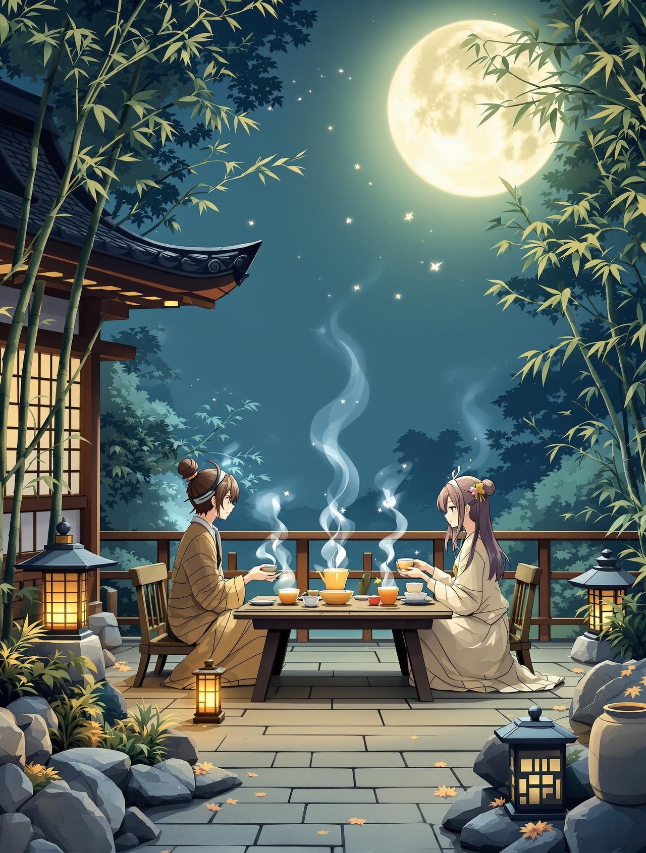 妖精漫画编辑精选番剧《月下茶会》封面 - 日常 / 治愈,编辑月见推荐